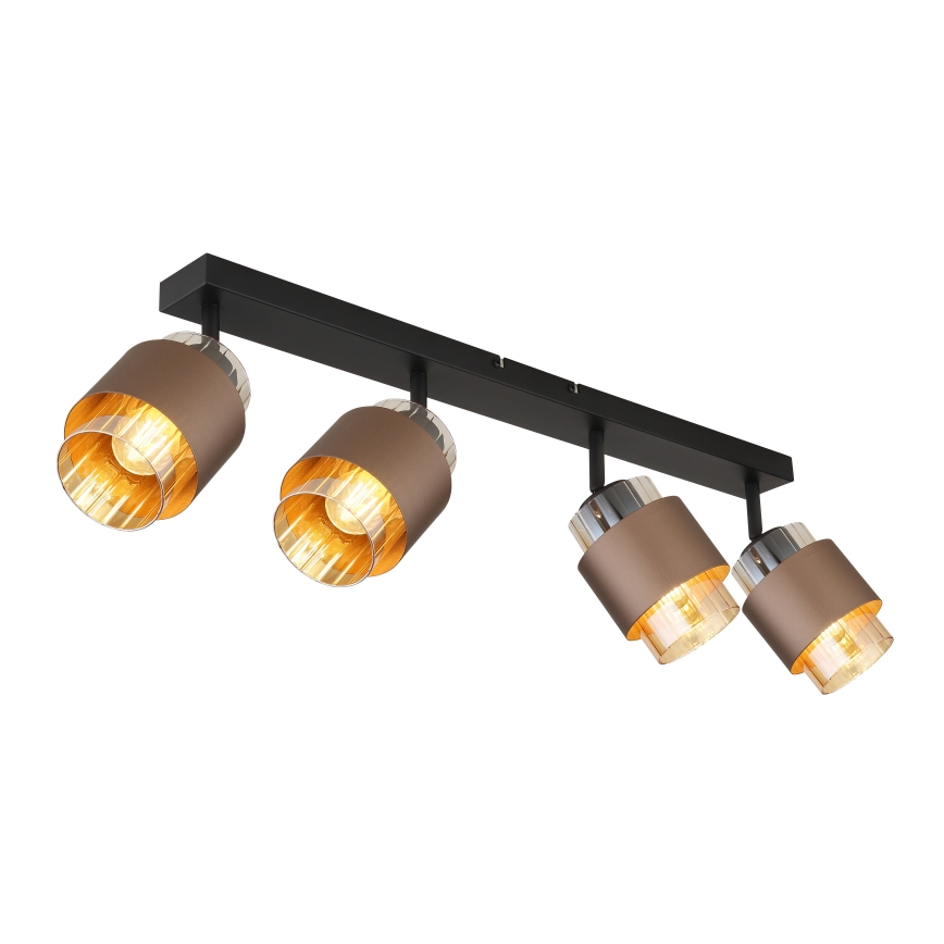 Globo - Plafoniera con 4 faretti 4xE27/40W/230V nero/bronzo