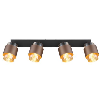 Globo - Plafoniera con 4 faretti 4xE27/40W/230V nero/bronzo