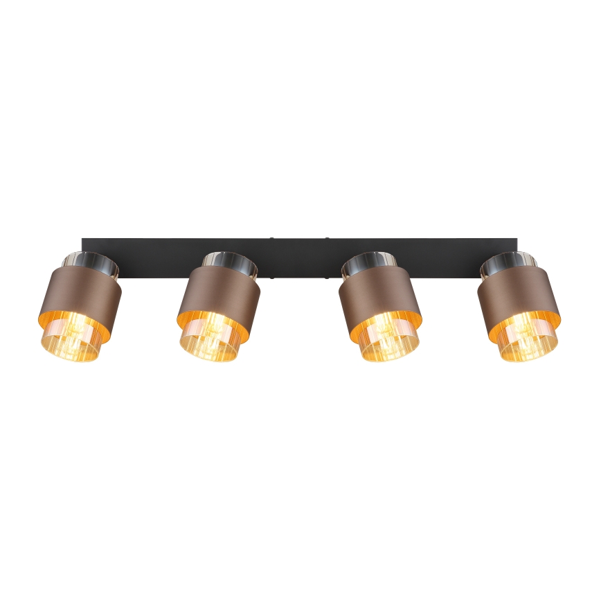Globo - Plafoniera con 4 faretti 4xE27/40W/230V nero/bronzo