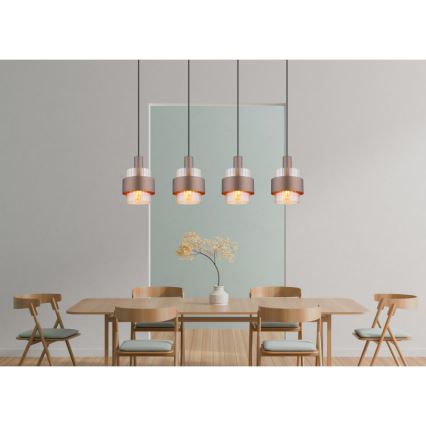 Globo - Lampadario a sospensione con filo 4xE27/60W/230V