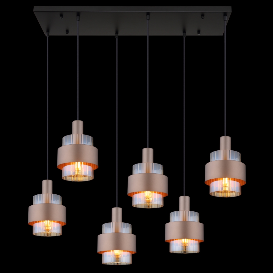 Globo - Lampadario sospeso con cavo 6xE27/60W/230V