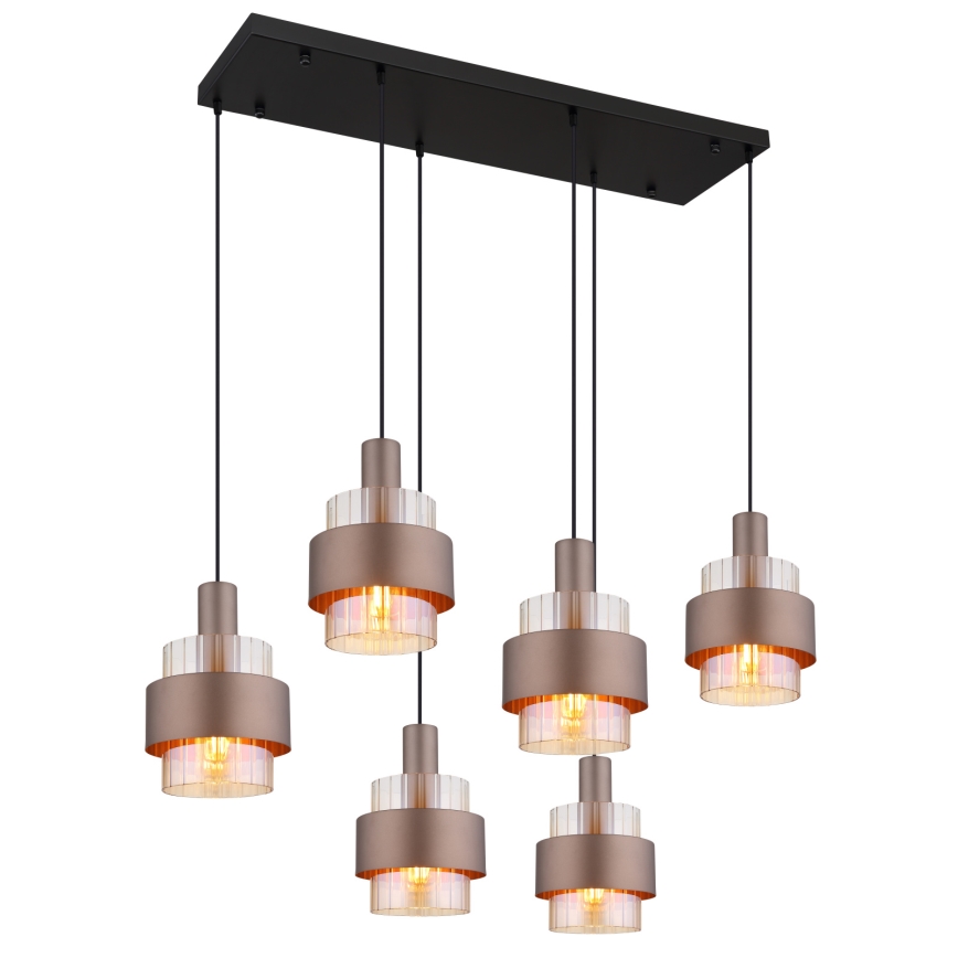 Globo - Lampadario sospeso con cavo 6xE27/60W/230V