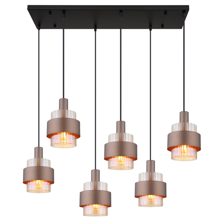 Globo - Lampadario sospeso con cavo 6xE27/60W/230V