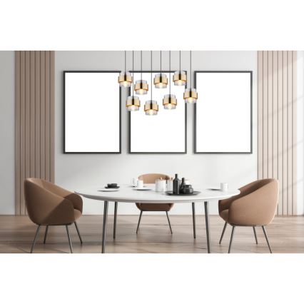 Globo - Lampadario a sospensione con filo 8xE27/60W/230V