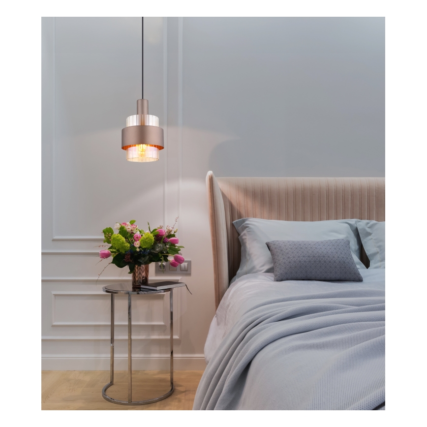 Globo - Lampadario a sospensione con filo 1xE27/60W/230V diametro 18,5 cm