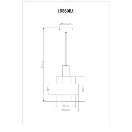 Globo - Lampadario a sospensione con filo 1xE27/60W/230V diametro 18,5 cm