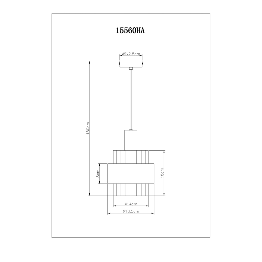 Globo - Lampadario a sospensione con filo 1xE27/60W/230V diametro 18,5 cm