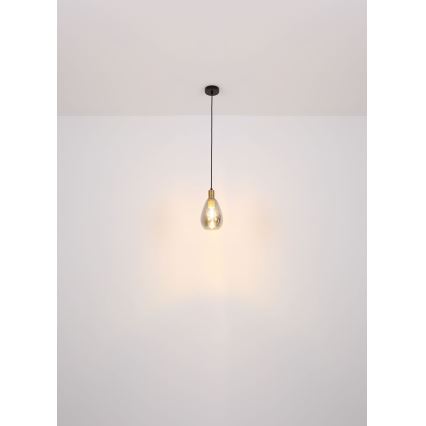 Globo - Lampadario a sospensione con filo 1xE27/40W/230V ottone