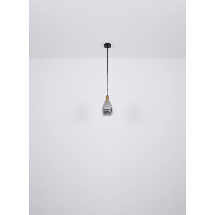 Globo - Lampadario a sospensione con filo 1xE27/40W/230V ottone