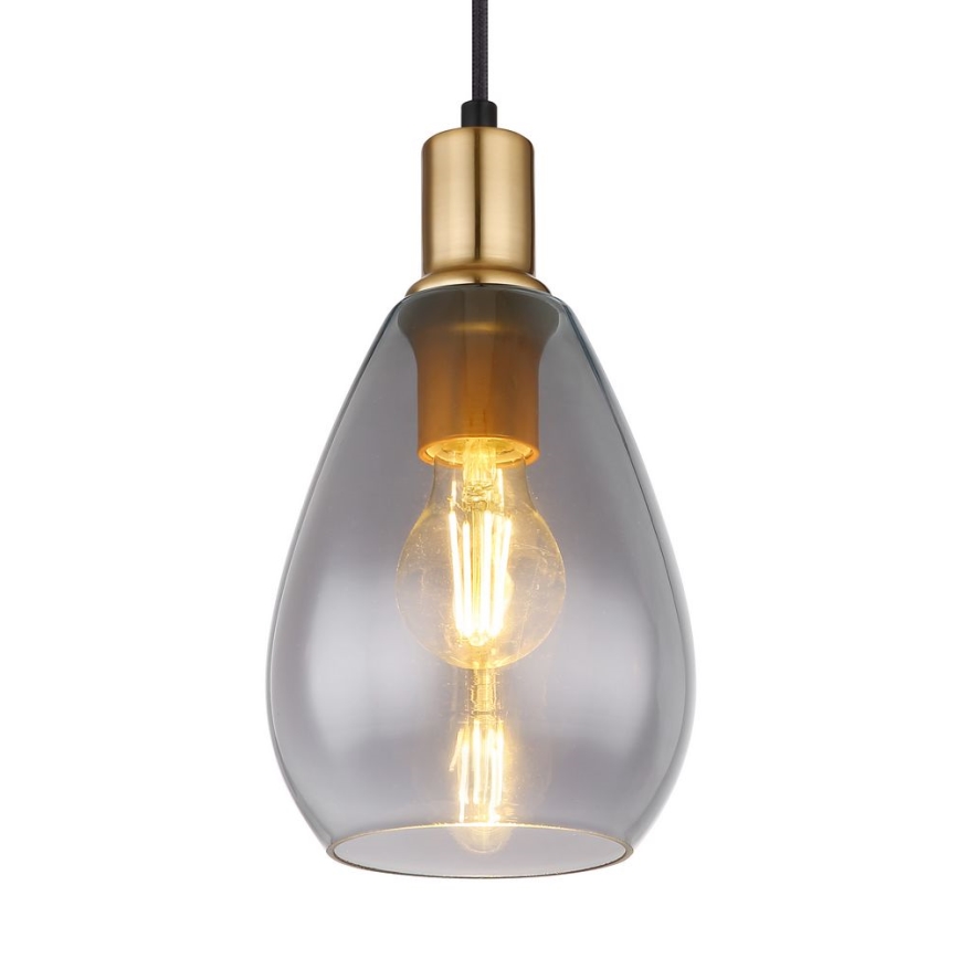 Globo - Lampadario a sospensione con filo 1xE27/40W/230V ottone