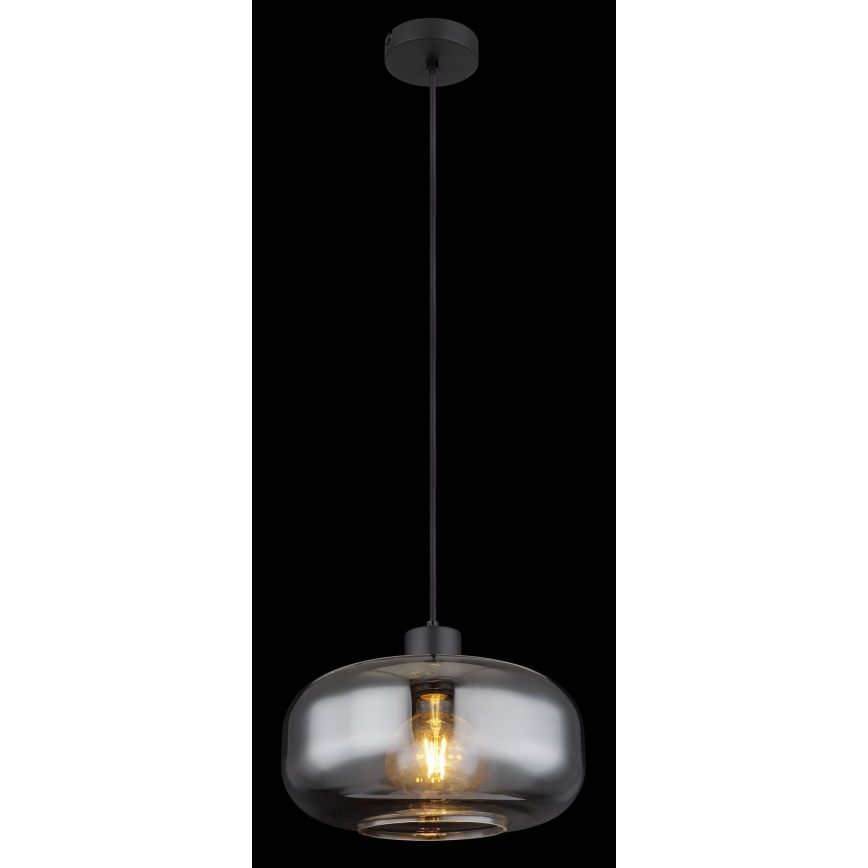 Globo - Lampadario a sospensione con filo 1xE27/40W/230V diametro 28 cm grigio