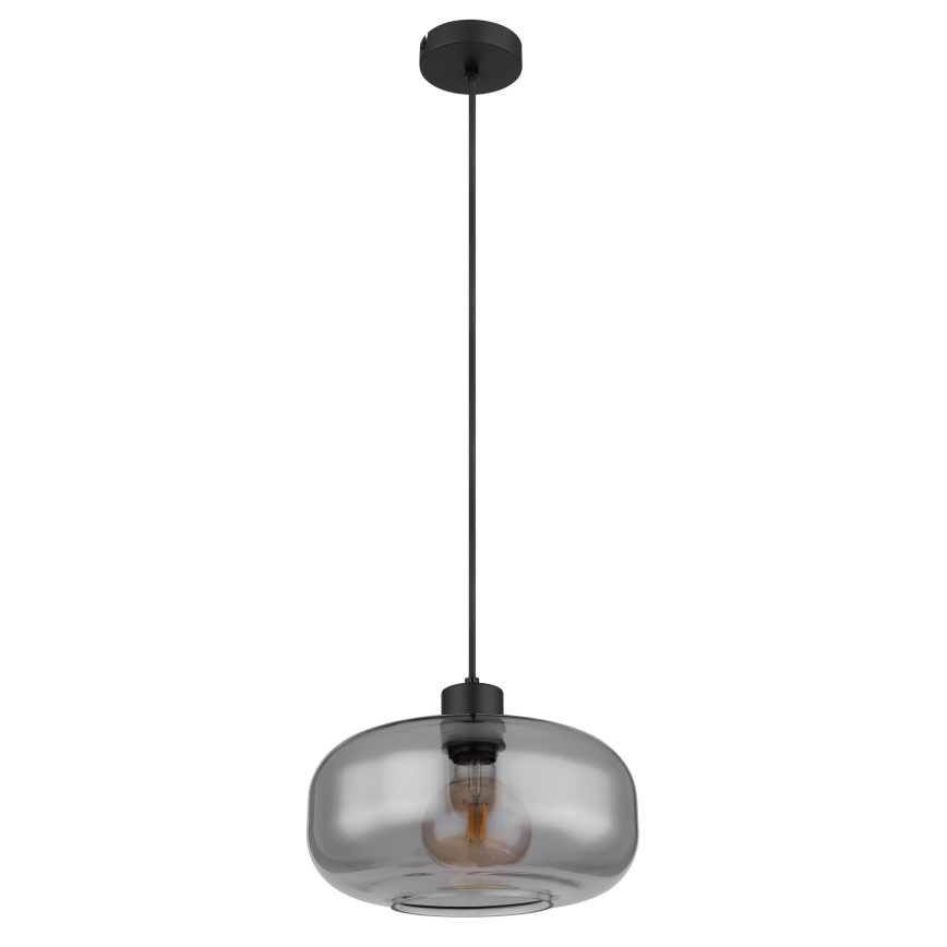 Globo - Lampadario a sospensione con filo 1xE27/40W/230V diametro 28 cm grigio