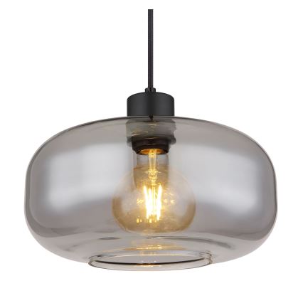 Globo - Lampadario a sospensione con filo 1xE27/40W/230V diametro 28 cm grigio