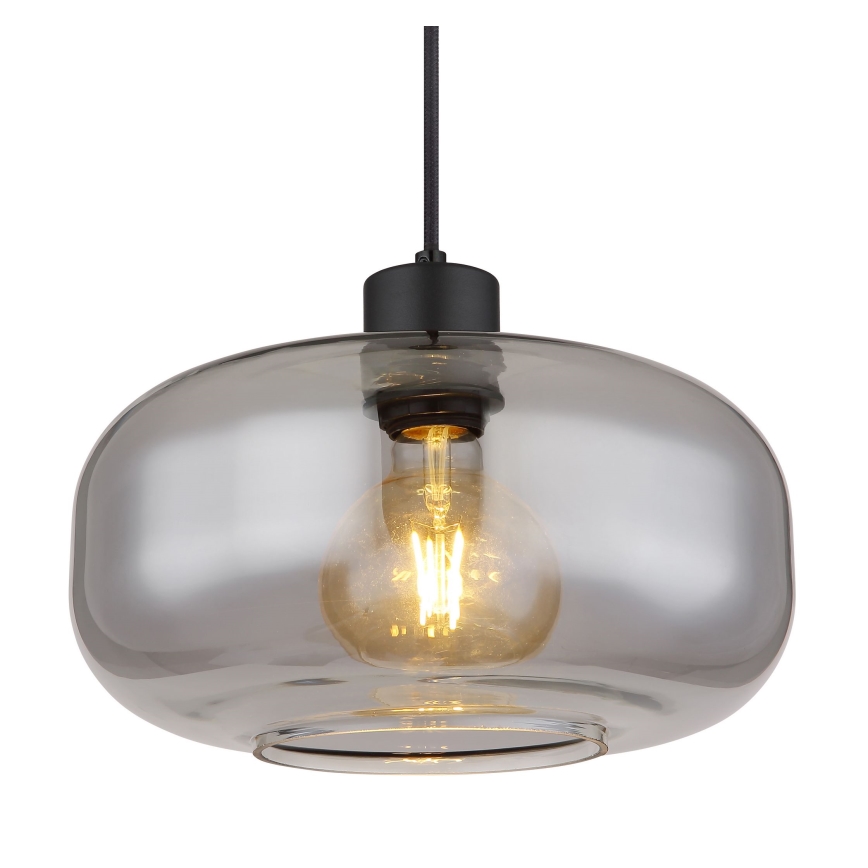 Globo - Lampadario a sospensione con filo 1xE27/40W/230V diametro 28 cm grigio