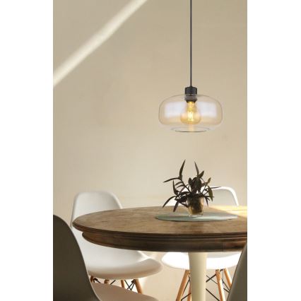 Globo - Lampadario a sospensione con filo 1xE27/40W/230V diametro 28 cm limpido