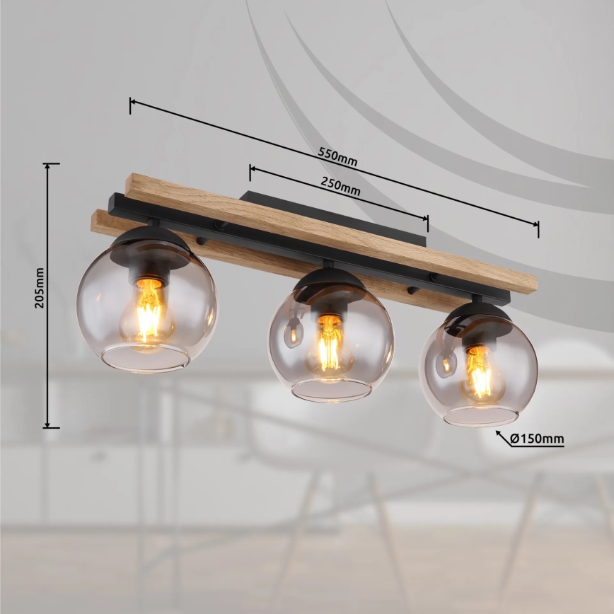 Globo - Lampadario a plafone 3xE27/25W/230V