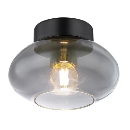 Globo - Plafoniera 1xE27ILLU/40W/230V nera