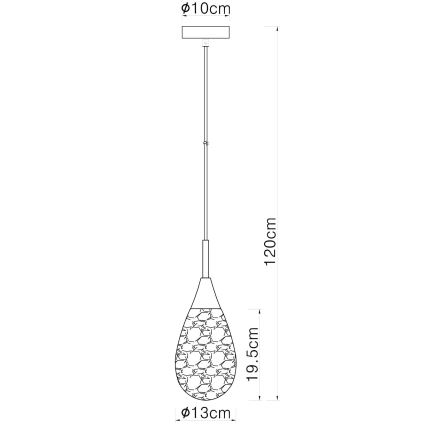 Globo - Lampadario a sospensione con filo 1xE14/9W/230V