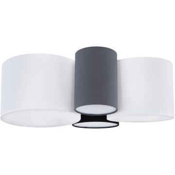 Globo 15586-4D - Plafoniera MAKKI 4xE27/15W/230V bianco/grigio/nero