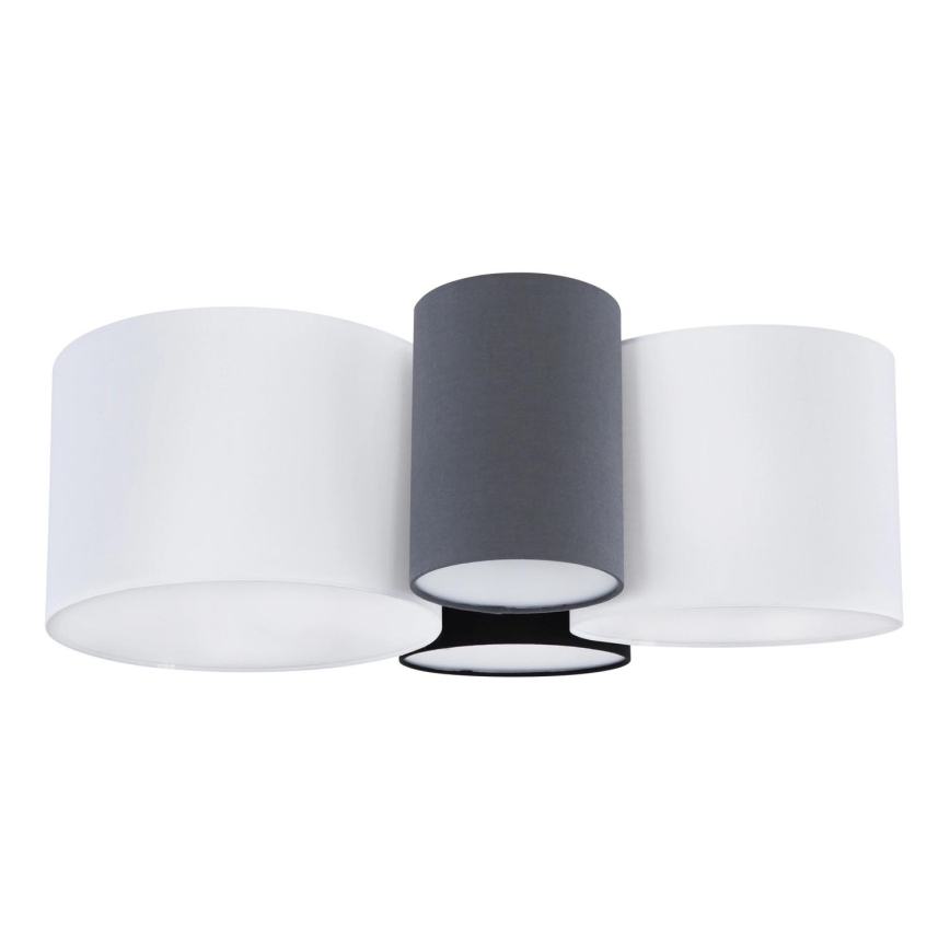 Globo 15586-4D - Plafoniera MAKKI 4xE27/15W/230V bianco/grigio/nero