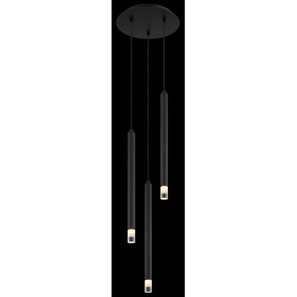 Globo - Lampadario a sospensione con filo 3xG9/4W/230V diametro 24 cm nero