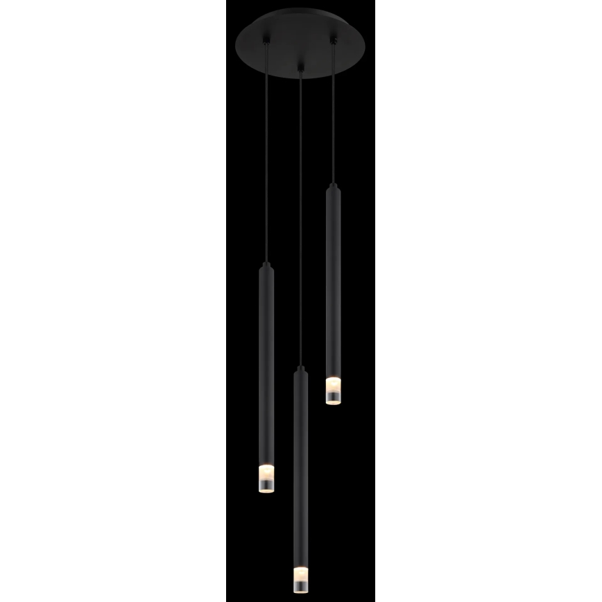 Globo - Lampadario a sospensione con filo 3xG9/4W/230V diametro 24 cm nero