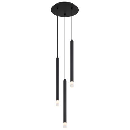Globo - Lampadario a sospensione con filo 3xG9/4W/230V diametro 24 cm nero