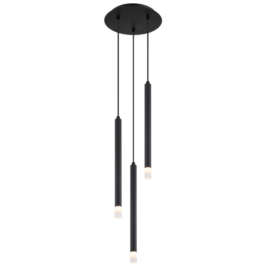 Globo - Lampadario a sospensione con filo 3xG9/4W/230V diametro 24 cm nero