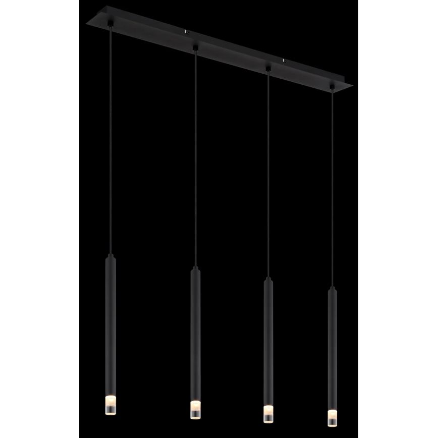 Globo - Lampadario a sospensione con filo 4xG9/4W/230V nero