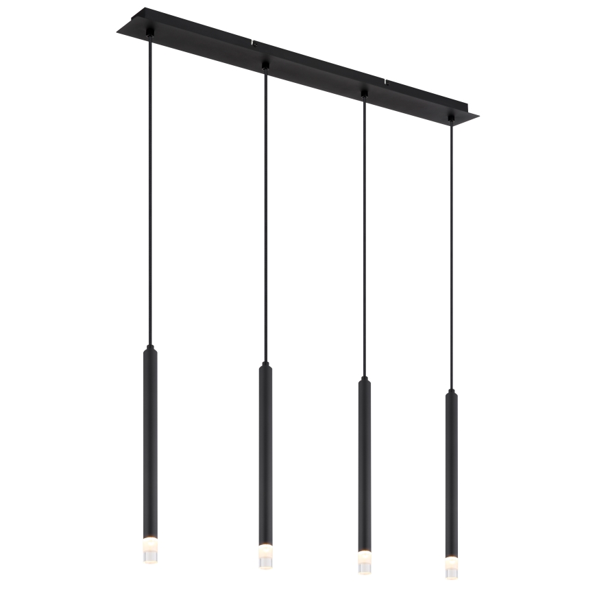 Globo - Lampadario a sospensione con filo 4xG9/4W/230V nero