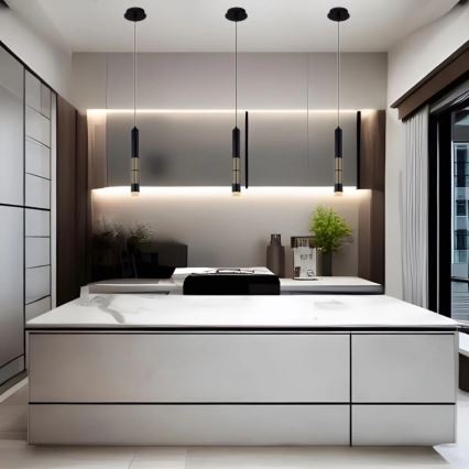 Globo 15630H - Lampadario LED su cavo PENNY LED/12W/230V 3000K nero