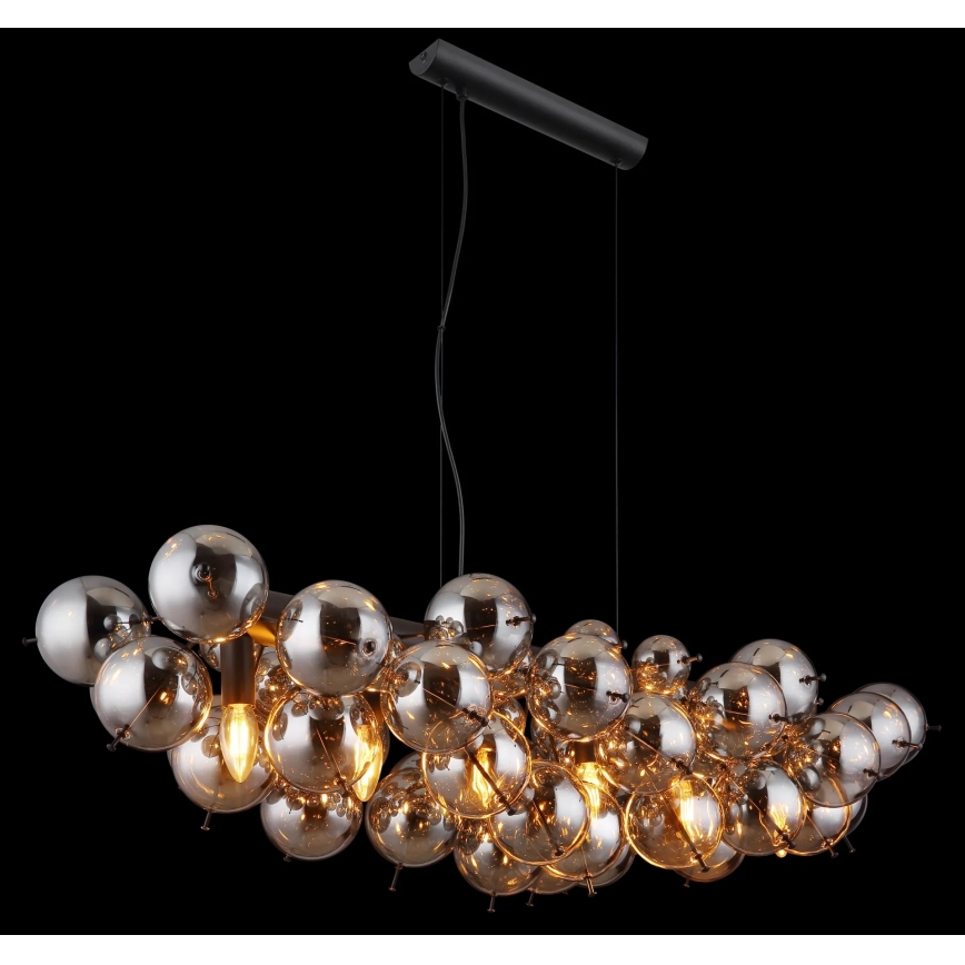 Globo - Lampadario a sospensione con cavo 6xE14/25W/230V nero