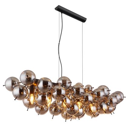 Globo - Lampadario a sospensione con cavo 6xE14/25W/230V nero