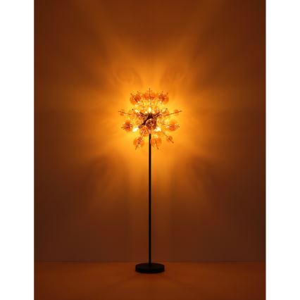 Globo - Lampada con piedistallo 6xE14/25W/230V marrone/fumé