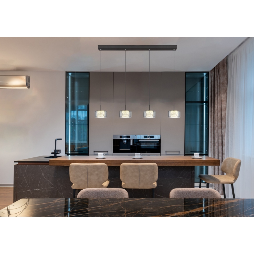 Globo - Lampadario LED a sospensione con filo 4xLED/8W/230V
