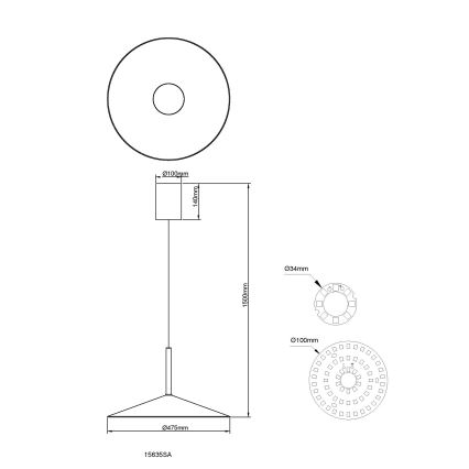 Globo - Lampadario LED a sospensione LED/18W/230V 4000K beige
