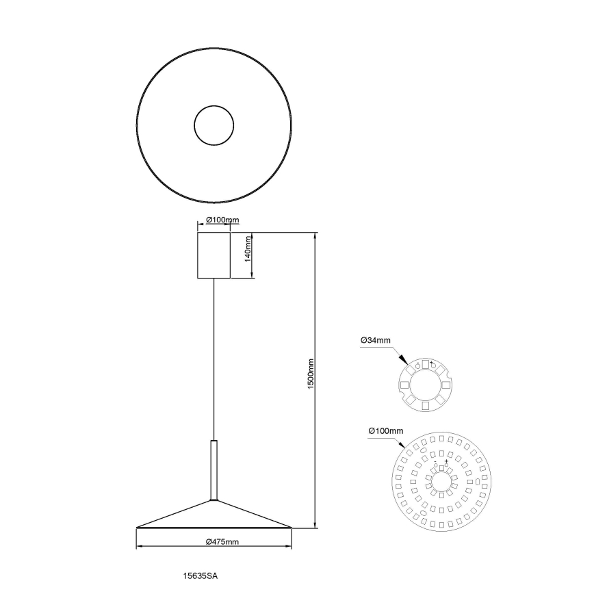 Globo - Lampadario LED a sospensione LED/18W/230V 4000K beige