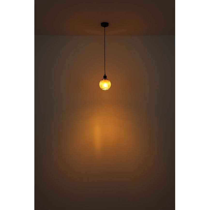 Globo - Lampadario a sospensione con filo 1xE27/25W/230V diametro 15 cm rame