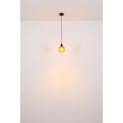 Globo - Lampadario a sospensione con filo 1xE27/25W/230V diametro 15 cm verde