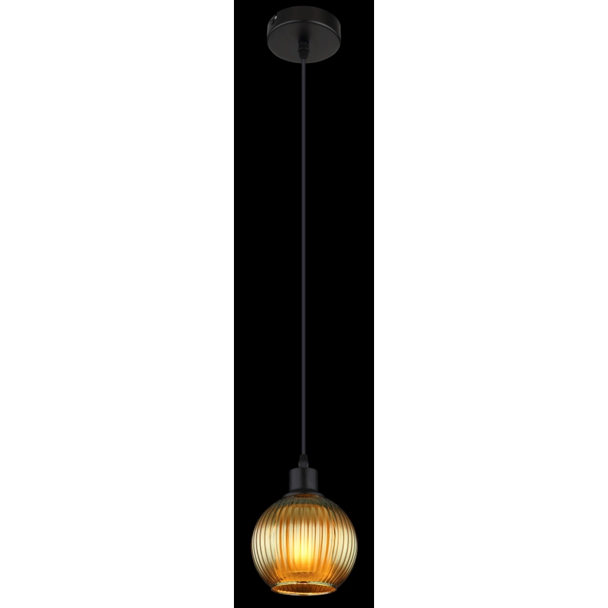 Globo - Lampadario a sospensione con filo 1xE27/25W/230V diametro 15 cm verde