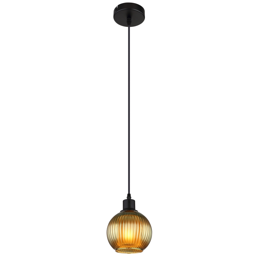 Globo - Lampadario a sospensione con filo 1xE27/25W/230V diametro 15 cm verde