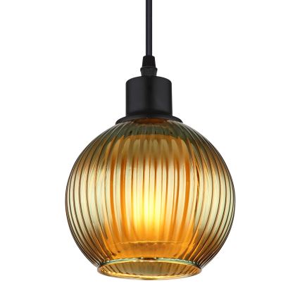 Globo - Lampadario a sospensione con filo 1xE27/25W/230V diametro 15 cm verde
