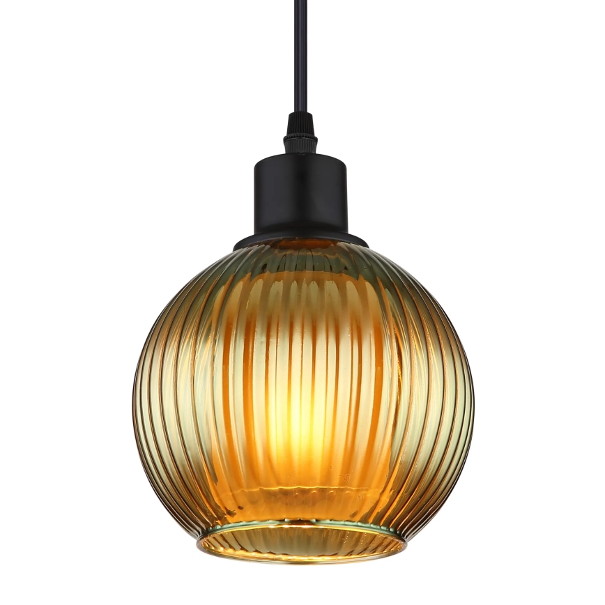 Globo - Lampadario a sospensione con filo 1xE27/25W/230V diametro 15 cm verde
