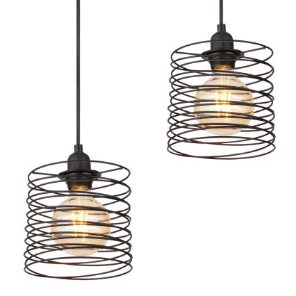 Globo 15640-4H - Lampadario a sospensione su cavo TILLY 4xE27/60W/230V nero