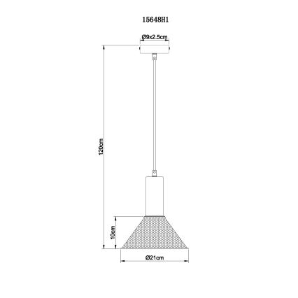 Globo - Lampadario a sospensione con filo 1xE27/60W/230V nero