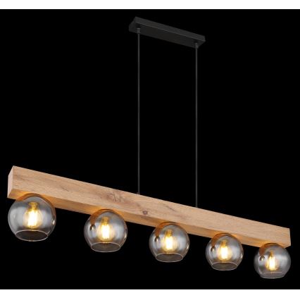 Globo - Lampadario a sospensione con cavo 5xE27/40W/230V