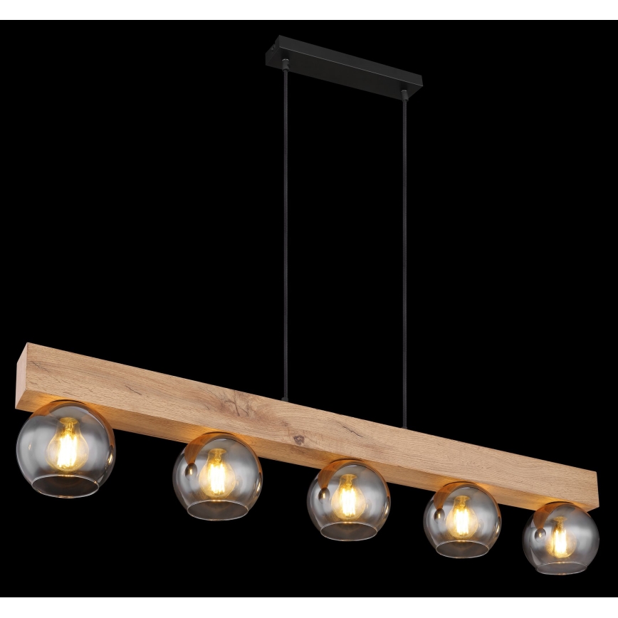 Globo - Lampadario a sospensione con cavo 5xE27/40W/230V
