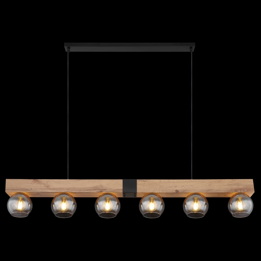 Globo - Lampadario a sospensione con cavo 6xE27/40W/230V