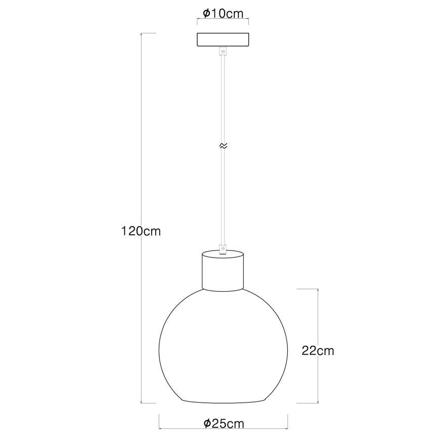 Globo - Lampadario a sospensione con filo 1xE27/40W/230V