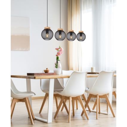 Globo - Lampadario a sospensione con cavo 4xE27/40W/230V